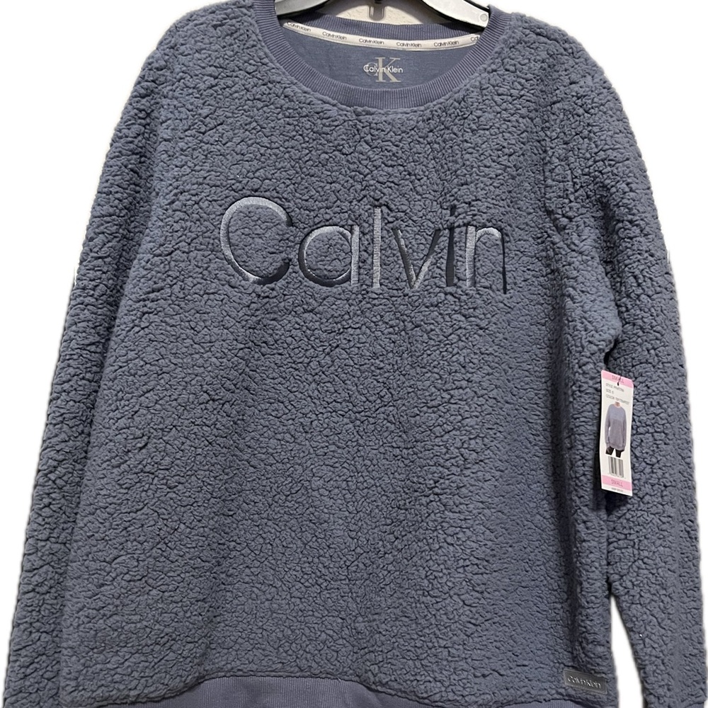 Calvin Klein Blue Textured Sweater